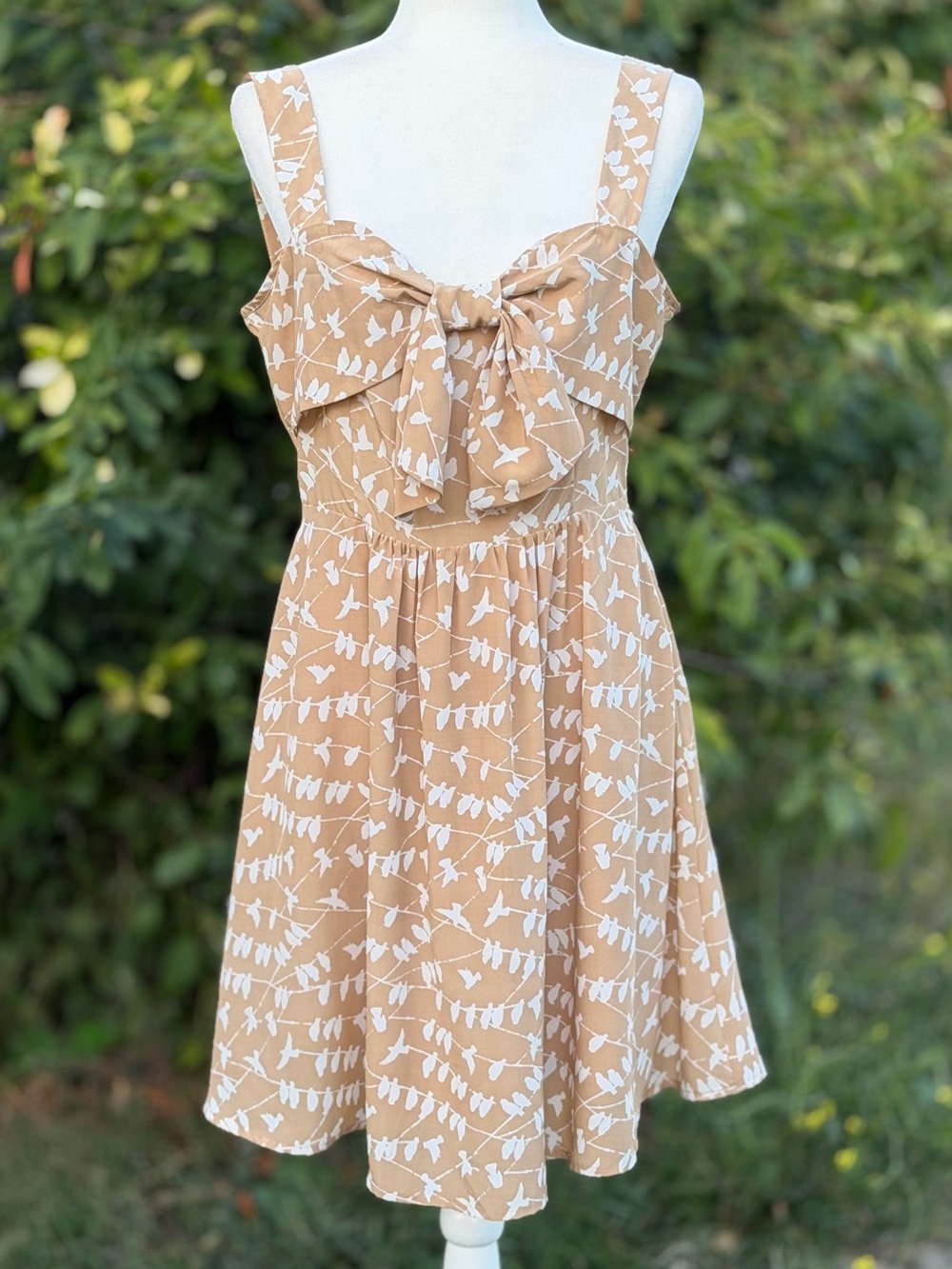 ezra Tan and White Tie-Front Mini Dress